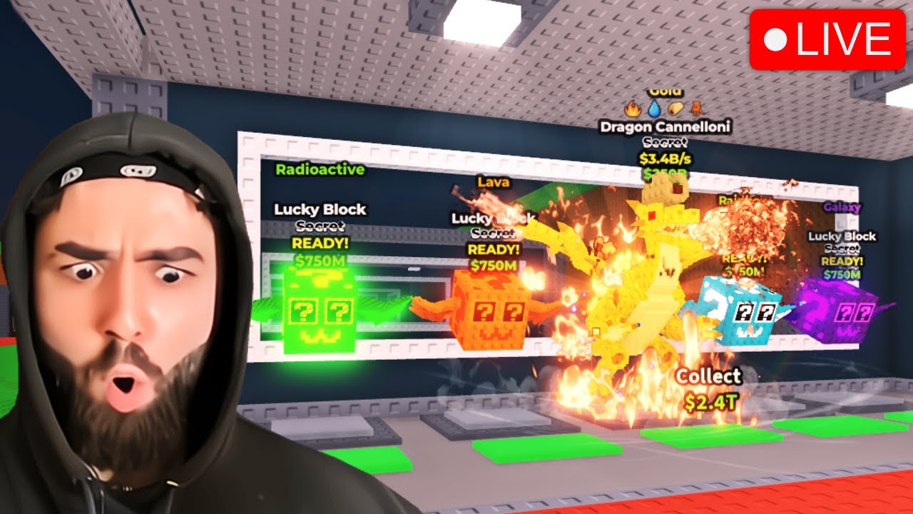 I won a DRAGON in a SECRET lucky block race...