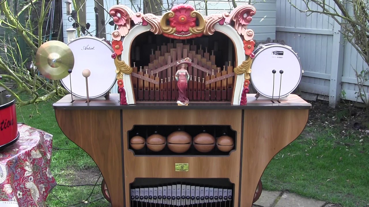 New 54 key street organ plays with 'Accordomotions' by Rob Barker.