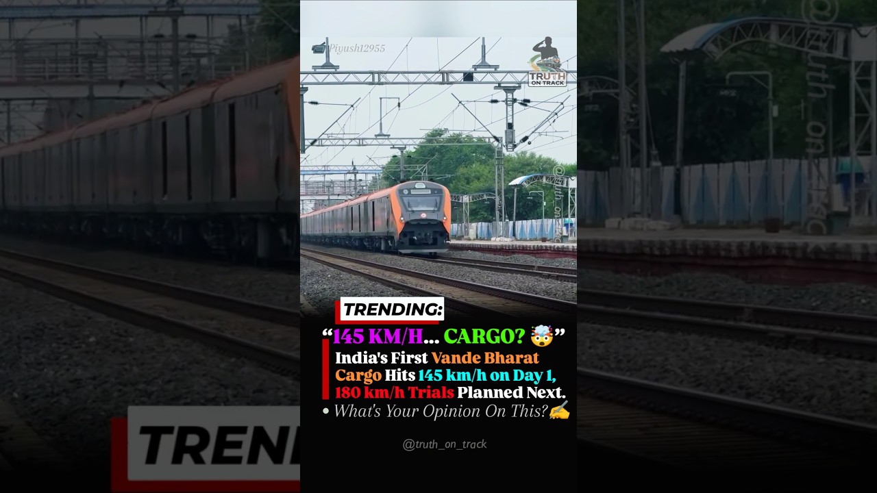 145 km/h... For Cargo? 😱 India's First Vande Bharat Cargo Stuns Everyone! #shorts #indianrailways