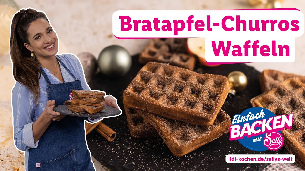 Bratapfel-Churros Waffeln | Churros mal anders | Rezepte für Lidl von Sallys Welt