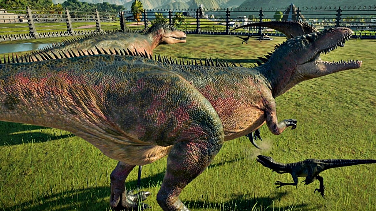 Carchadodontosaurus INVADE Indominus REX NEST #jurassicpark dinosaurs #asmr  fighting
