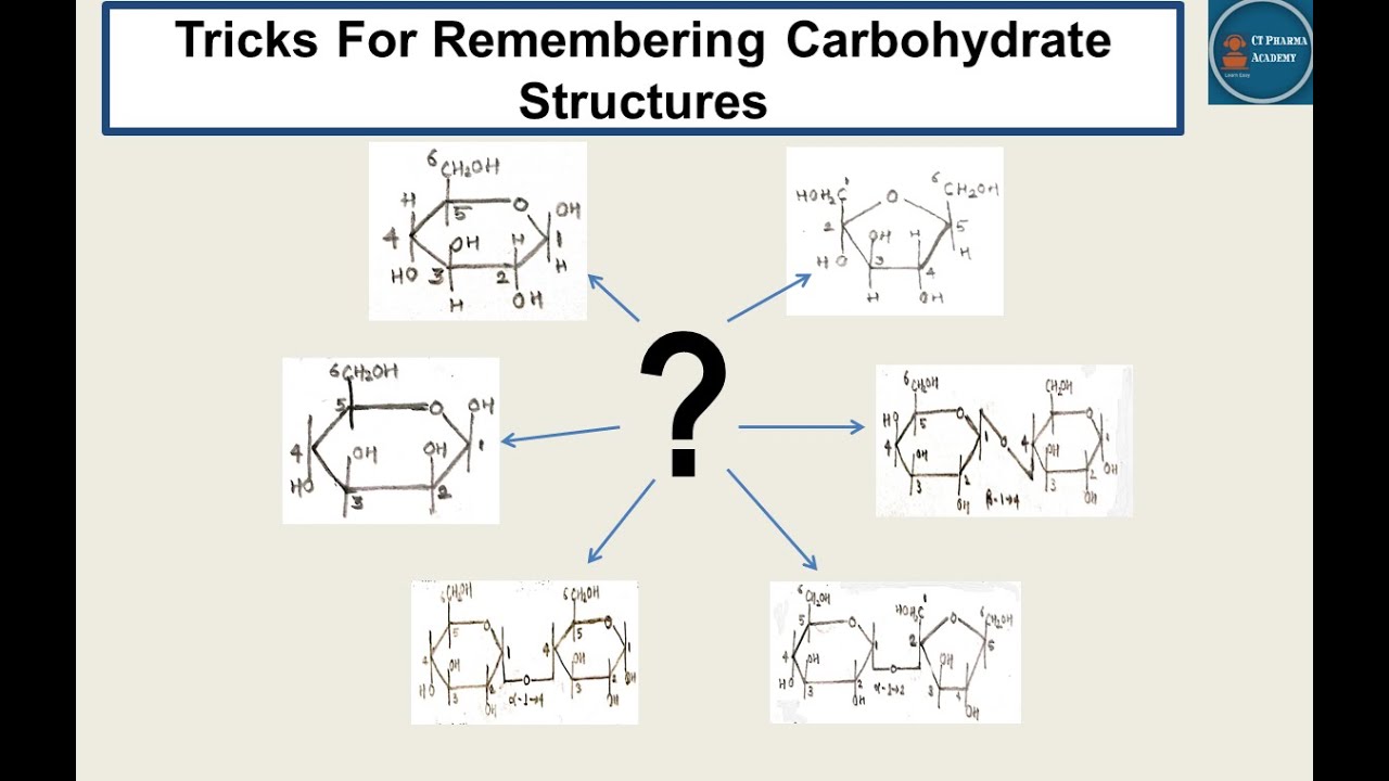 Carbohydrate II Remembering Tricks For Monosaccharide, Disaccharide & Polysaccharide Structures II