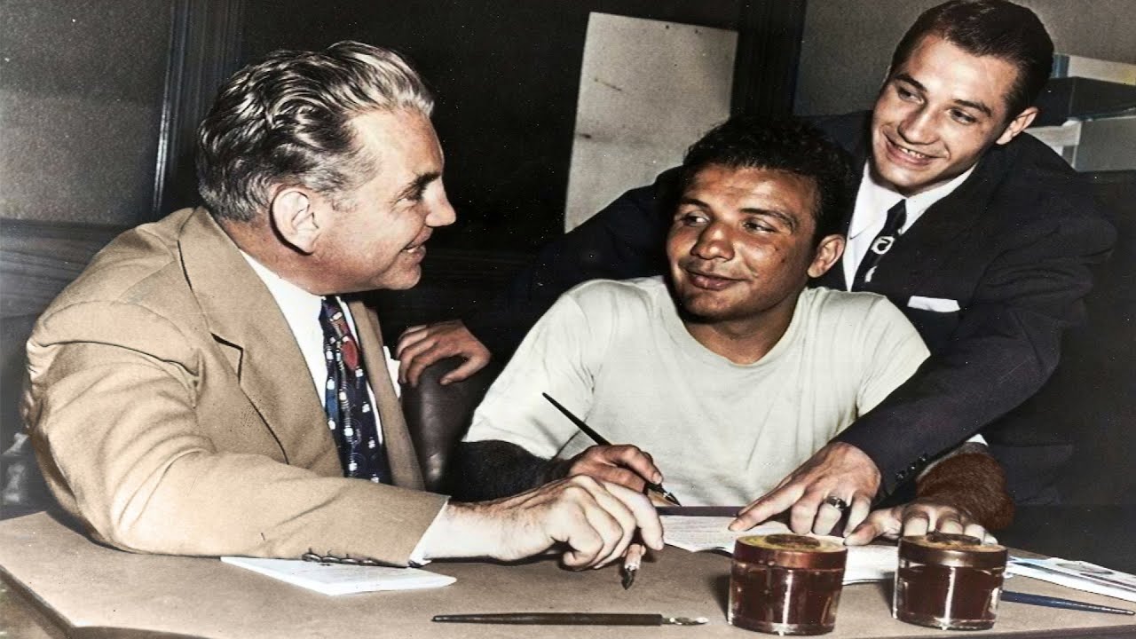 Jake LaMotta vs. Tiberio Mitri (12.7.1950) - Highlights Colorized