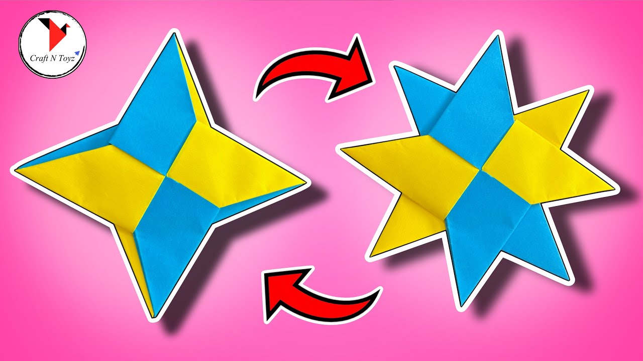 How to Make a Transforming Ninja Star | origami Shuriken with Paper | Ninja Star
