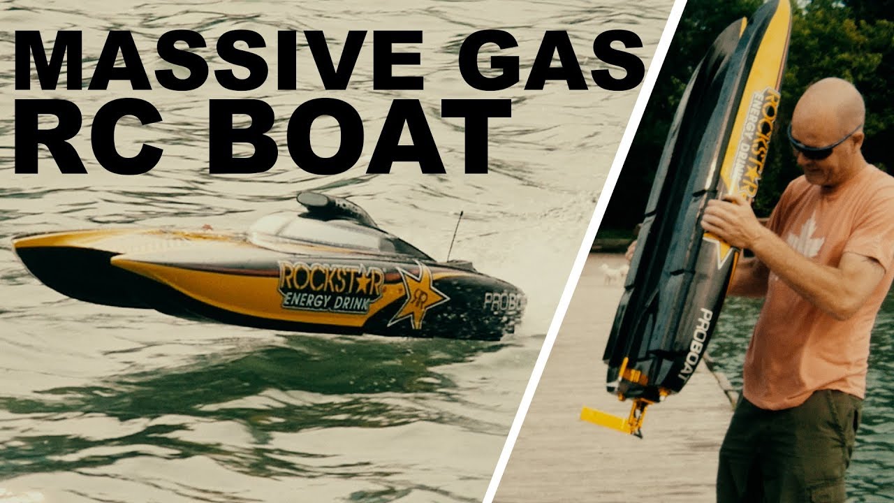 Massive RC Boat - hitting the pond