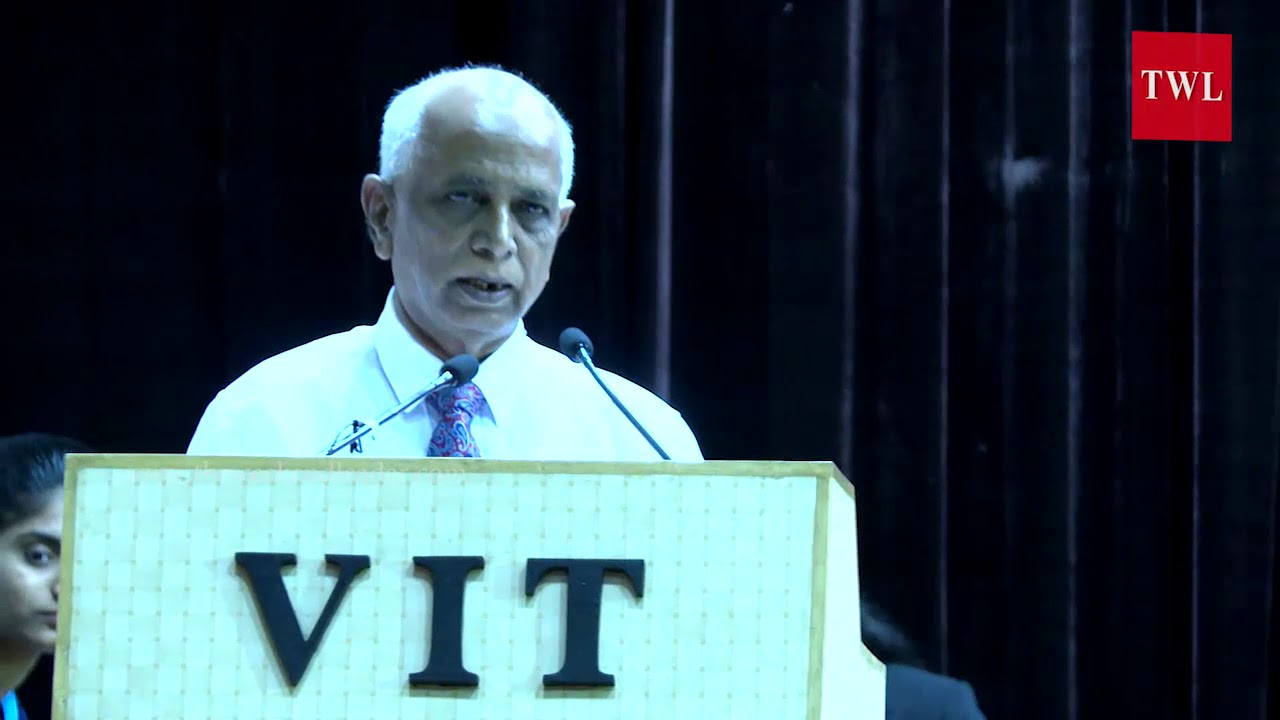 Address by Dr. Thiruvengadam Veeraraghavan, The Weekend Leader - VIT Person of the Year 2017