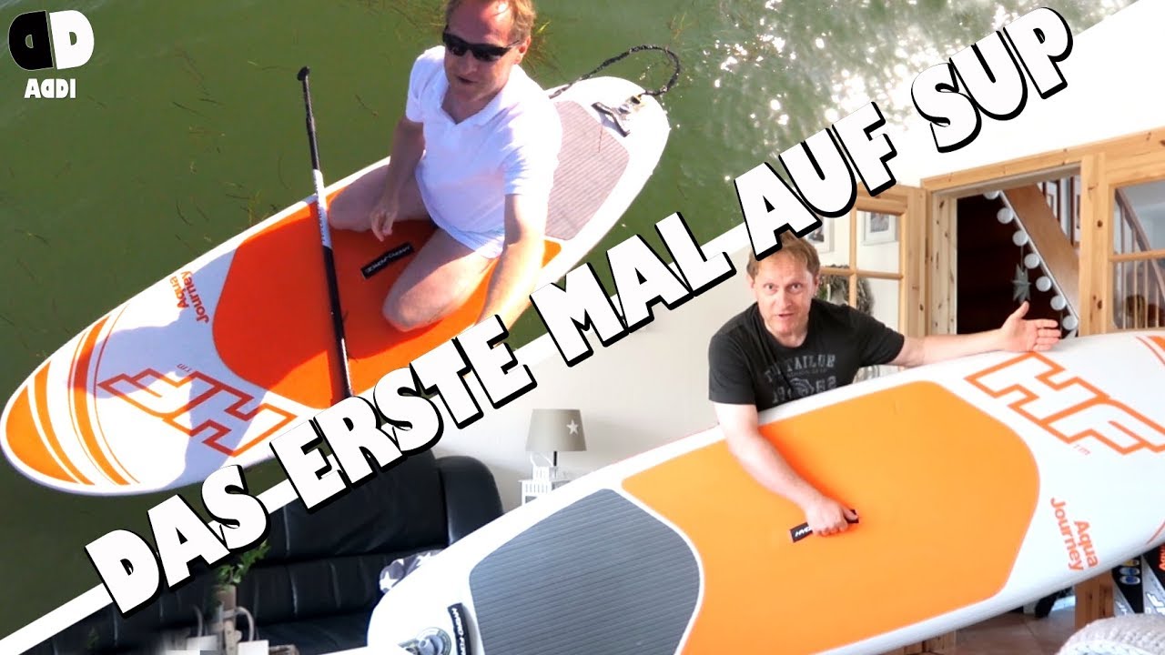 Das Erste Mal auf dem SUP 😲 Stand Up Paddling 😎 Addi Vlog