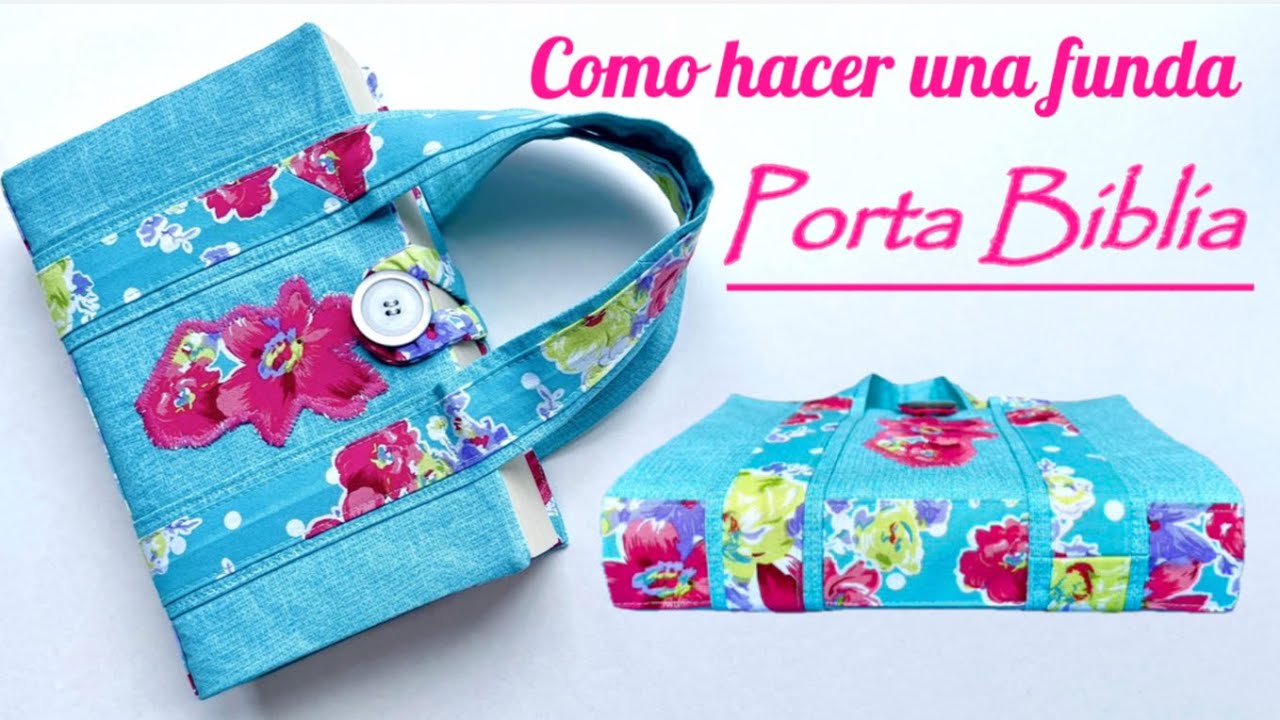 Porta Biblia, Cubierta de tela para Libro / How to Make a Bible Cover