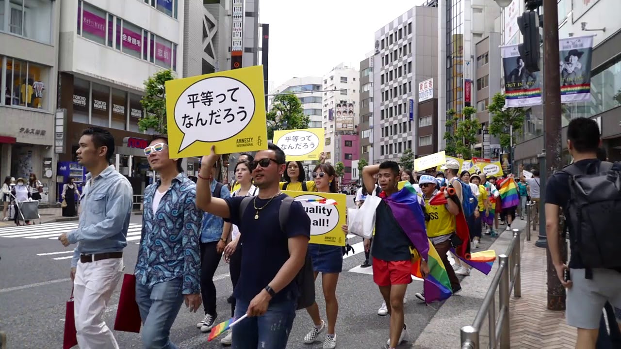 Scene from Tokyo Rainbow Pride Parade 2018 in Shibuya (part 1 of 3) [RAW VIDEO]