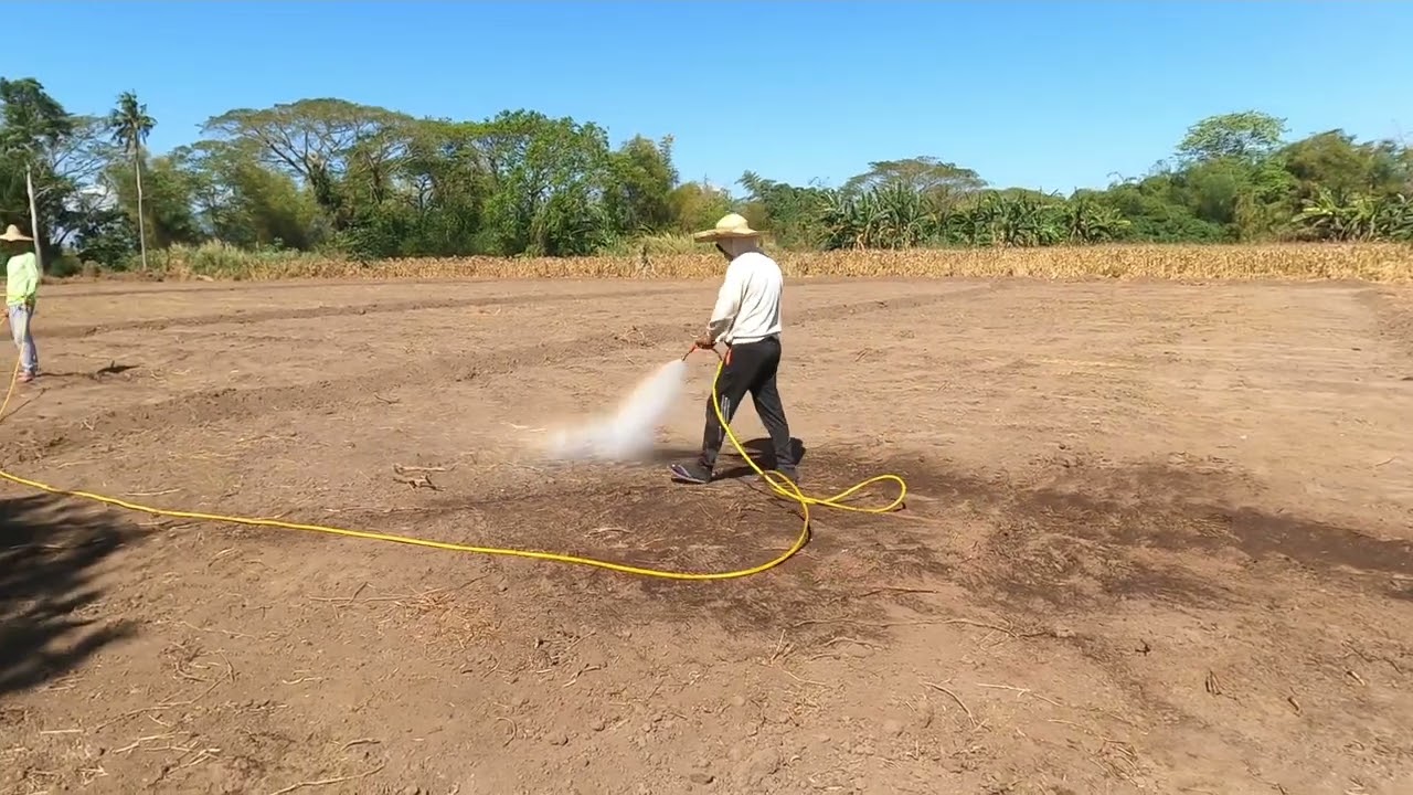 Bio enzyme decomposer spraying sa dry na lupa