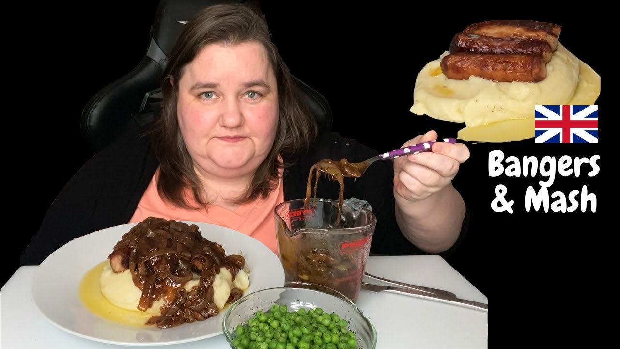 Бангерс и пюре MUKBANG | Традиционная британская кухня | Лучшая в Великобритании еда для комфорта...