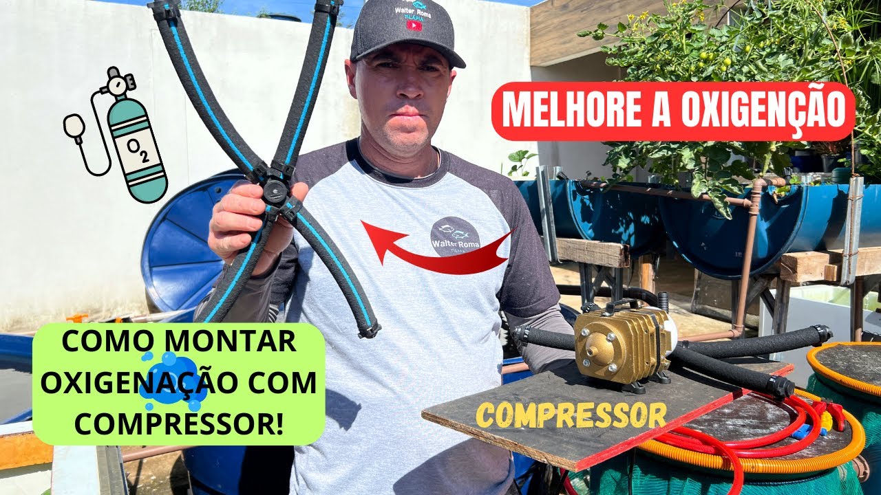 COMO MONTAR UM SISTEMA DE AERAÇÃO PARA OS PEIXES - compressor eletromagnético, compressor de ar