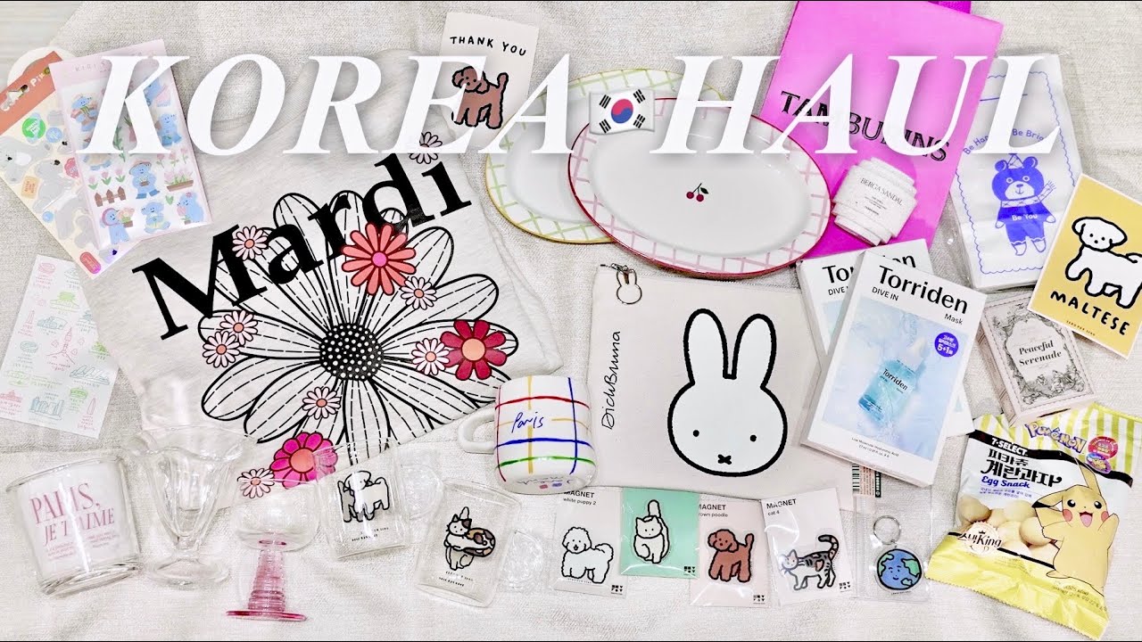 【Korea Haul】Симпатичные, но большие пробки Корейские покупки🐶🍒mardi mercredi｜TAMBURINS｜Torriden