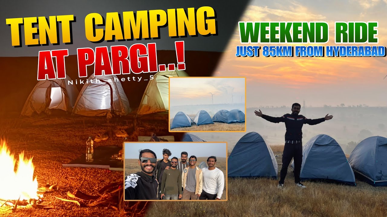 Night Camping at Pargi Viewpoint || Enjoyed a lot || weekend Ride | Nikith shetty | Telugu motovlog