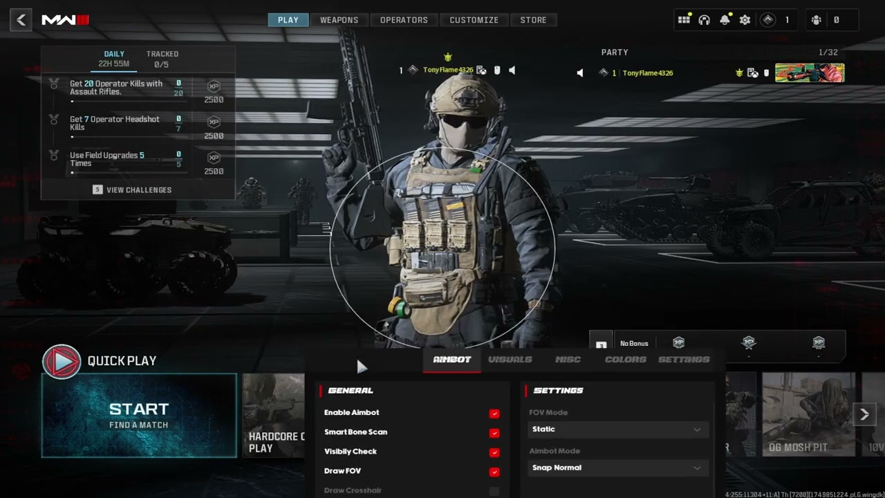 شرح طريقه تشغيل الهاك واعدادات الكرسي - MW3VIB