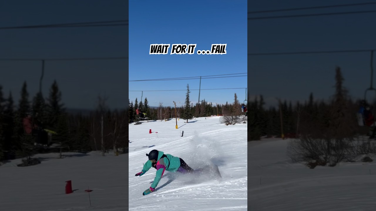 Catching An Edge On Your Snowboard Fail #snowboard #fail #crash #wipeout #jerry #snowboardtricks #ak