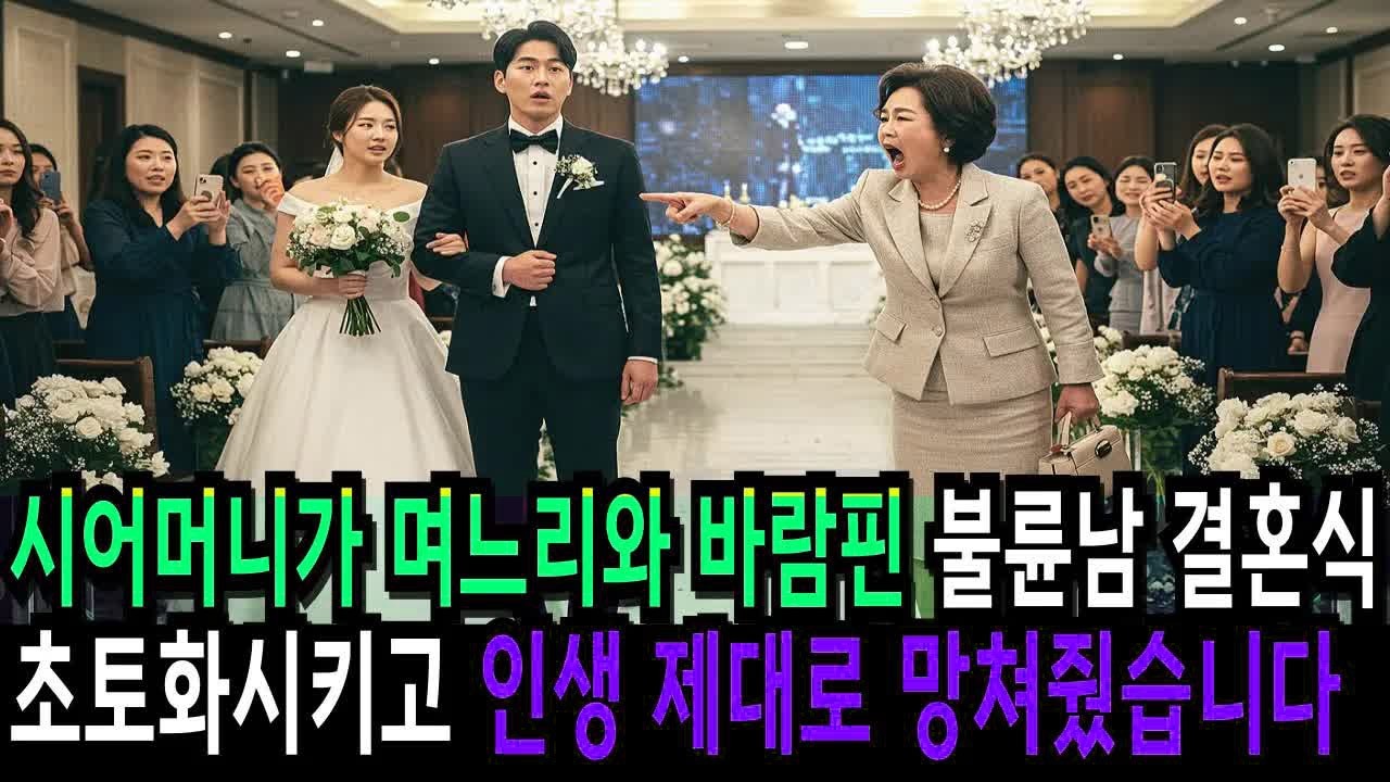 시어머니가 며느리와 바람핀 불륜남 결혼식을 뒤집어 엎고 인생 망쳐줬습니다