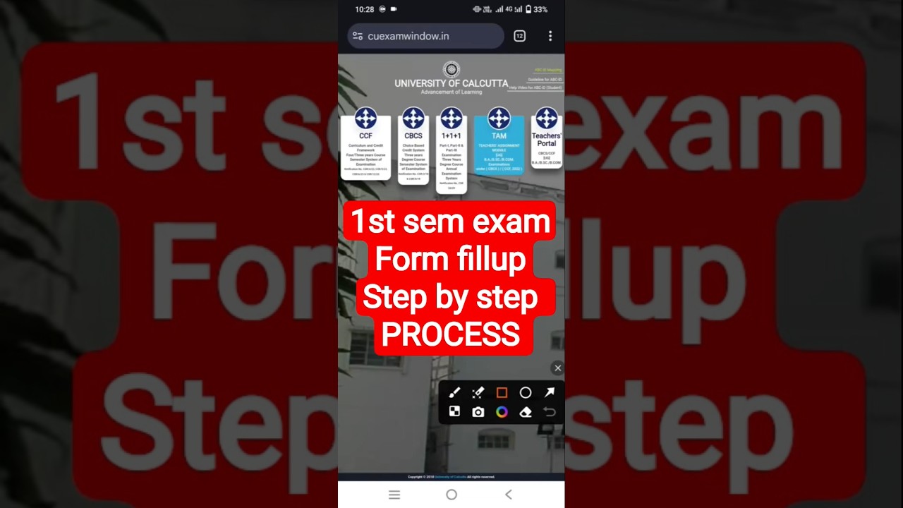 Calcutta University 1st sem Enrollment form fillup |CU Exam form kivabe fillup korbo |Cu supply exam