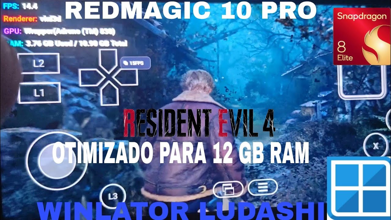 RESIDENT EVIL 4 REMAKE Otimizado para Winlator com 12 GB de Ram - Redmagic 10 Pro +DLC SEPARATE WAYS