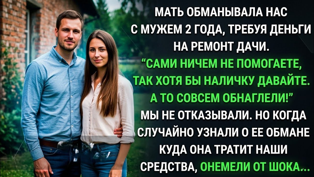 Мать обманывала нас с мужем 2 года, требуя деньги на ремонт дачи.  Но куда узнали куда она тратит...