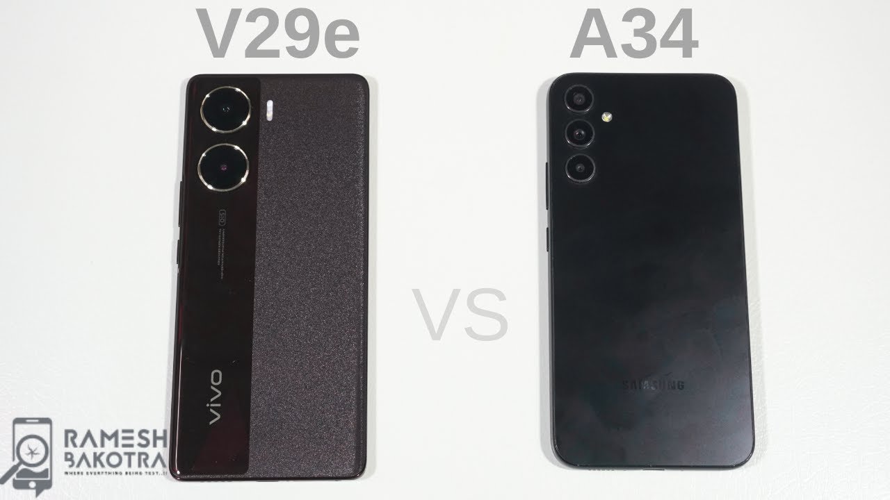 Vivo V29E vs Samsung Galaxy A34 SpeedTest and Camera Comparison