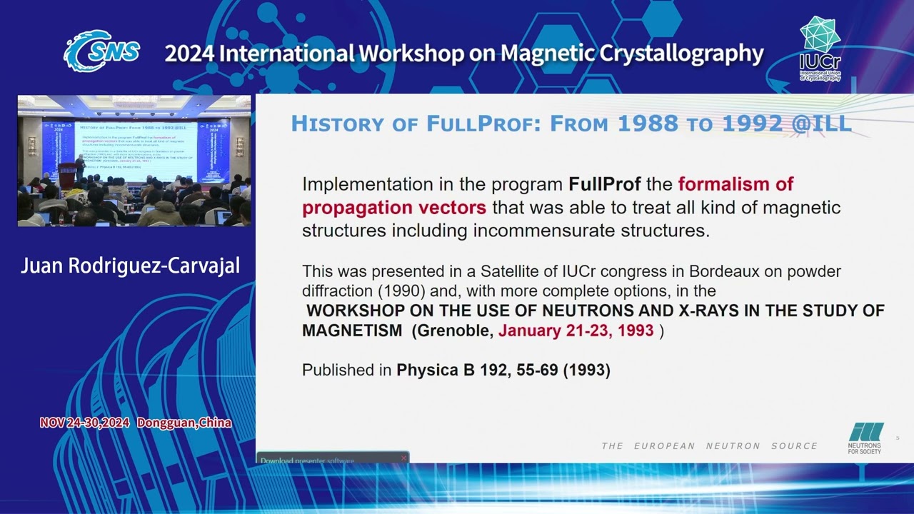 Introduction to FullProf Suite by Juan Rodriguez-Carvajal (26/12/2024)