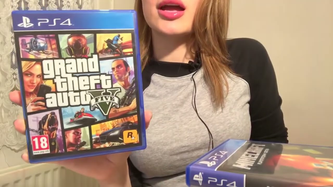 Video Game Collection PS3 PS4 ASMR Gum Chew Whisper Tapping Sounds