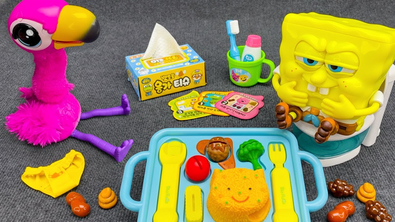 Satisfying Unboxing The Fun SpongeBob SquarePants & Gotta Go Flamingo Collection 🧽 Unboxing Playset