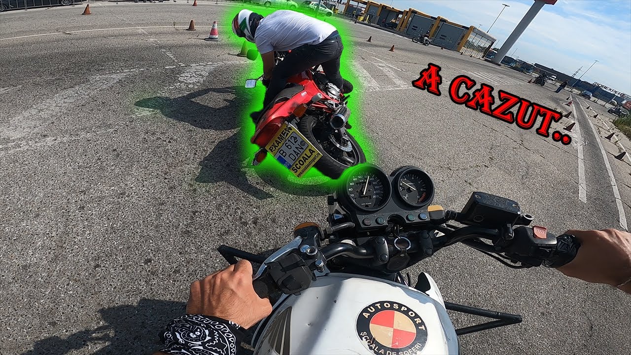 A CAZUT IN POLIGON - SCOALA MOTO