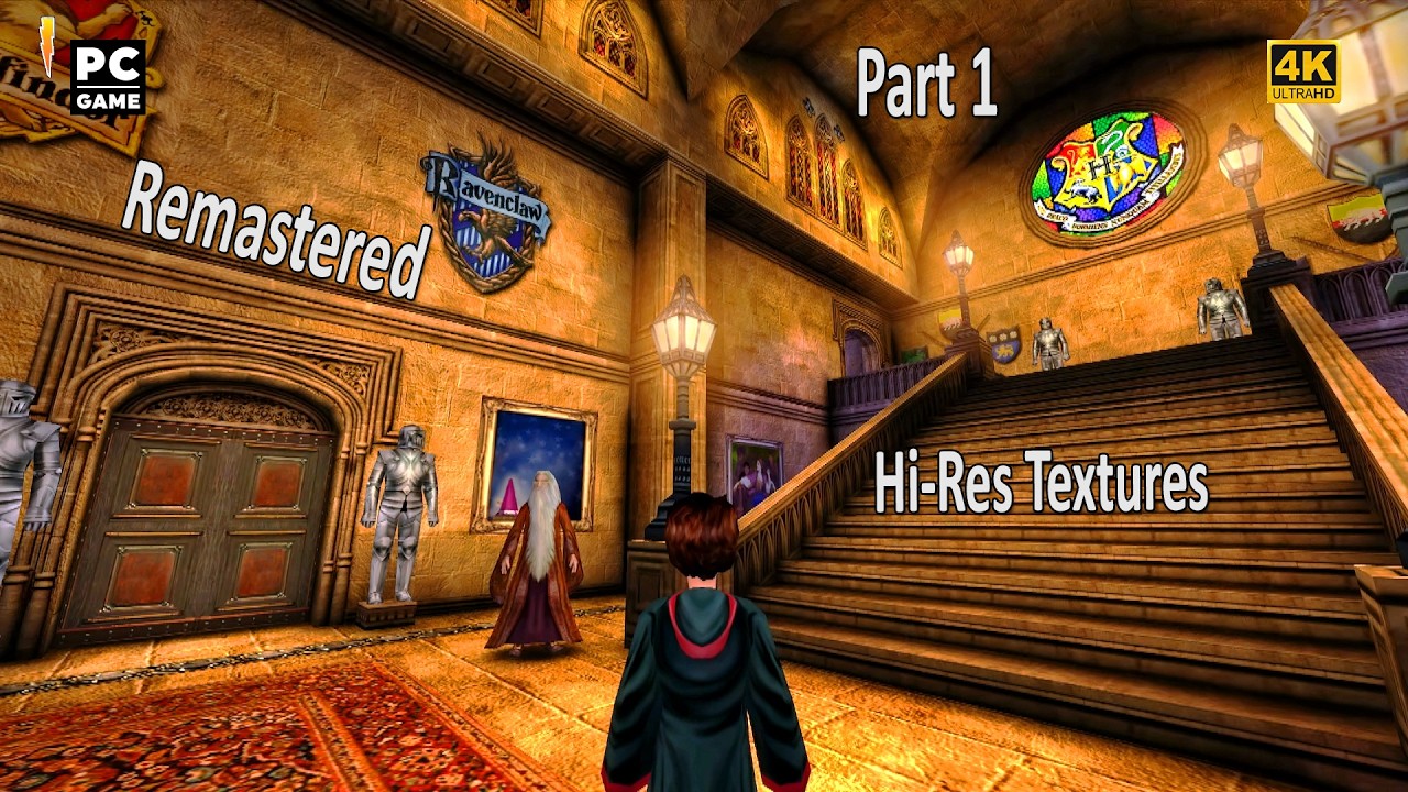 Harry Potter Philosopher's Stone Game (2001) Hi-Res Texture Mod No Commentary 4K