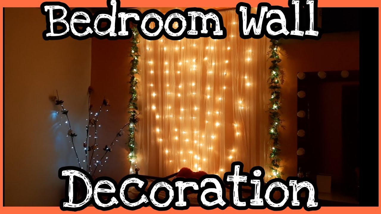 DIY- Bedroom Wall Decoration With Fairy Lights|| Style D
