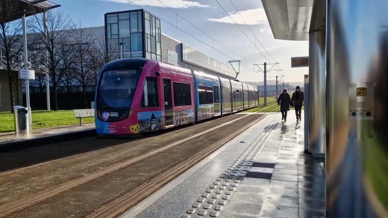 Trams At Edinburgh Park Central 01/02/25