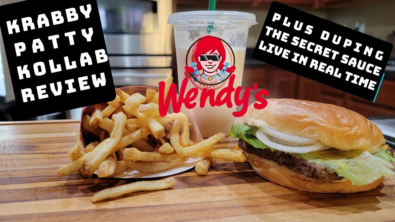Reviewing Wendy's Spongebob Krabby Patty Kollab Meal and Duping the Krabby Sauce Live, in Real Time