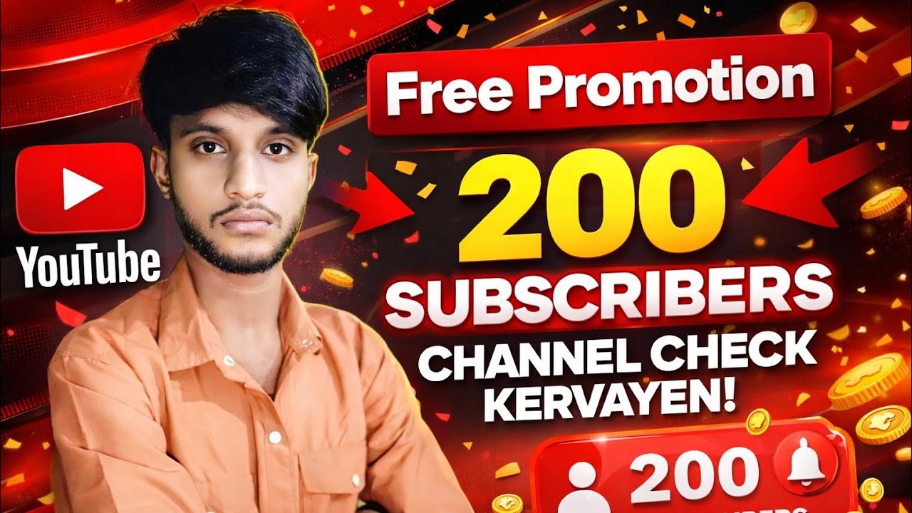 FREE PROMOTION // 200 SUBSCRIBER // CHAINAL CHECK KARVAYEN