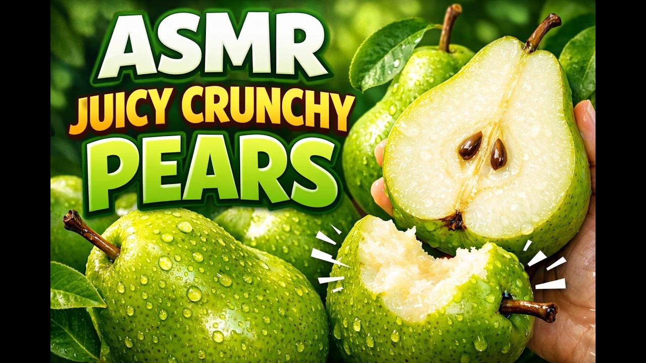ASMR SWEET JUICY CRUNCHY PEARS