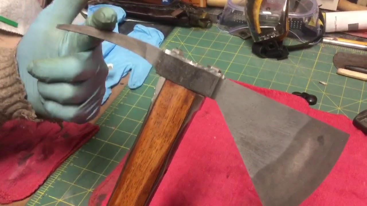 Fokos Walking Stick Shepherds Axe construction by WalkByFaith777