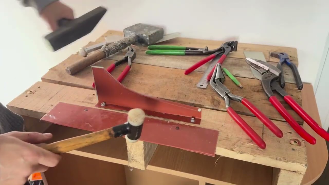 Faltz la dublu pe semirotund III #roofing  #tools #viral #tutorial
