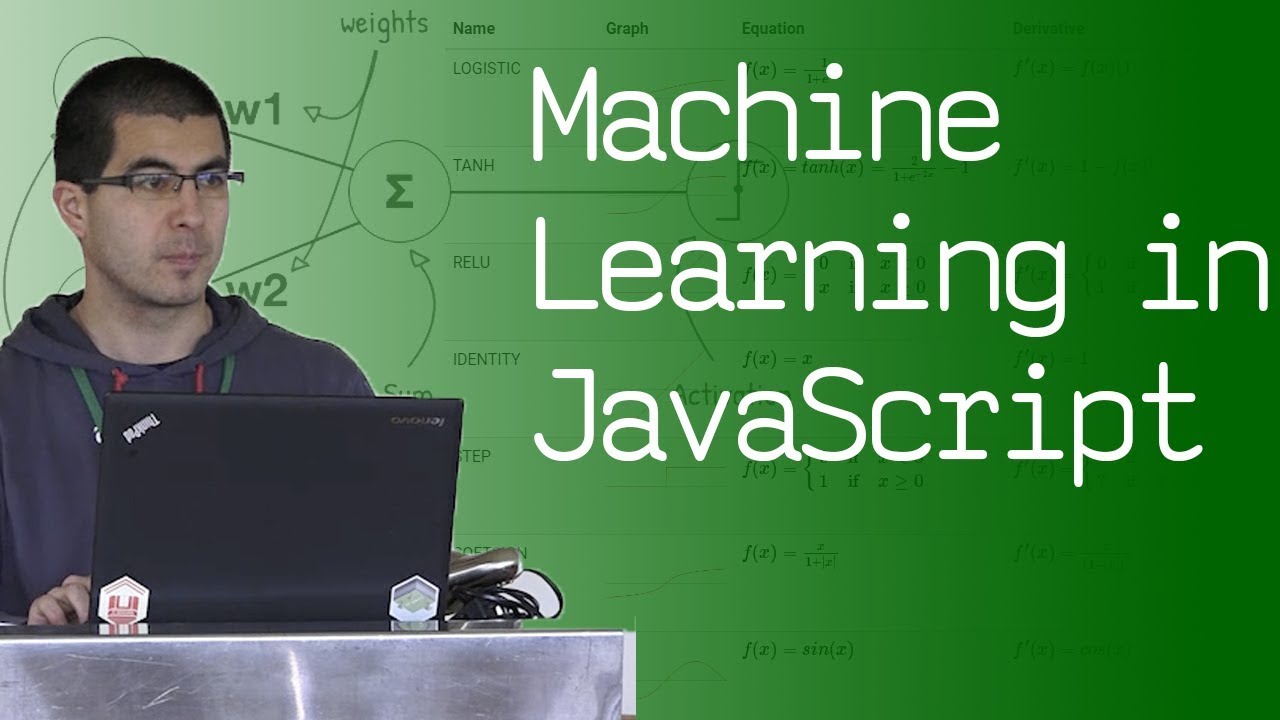 Machine Learning in Javascript - talk by @Bondifrench