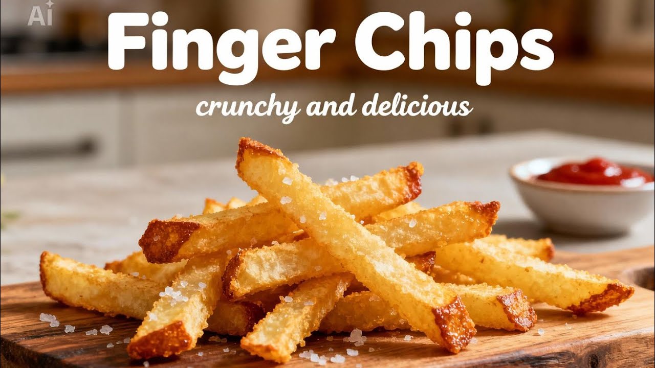 Finger chips 🍟 crunchy and delicious 😋 #fingerchips#cookingrecipe