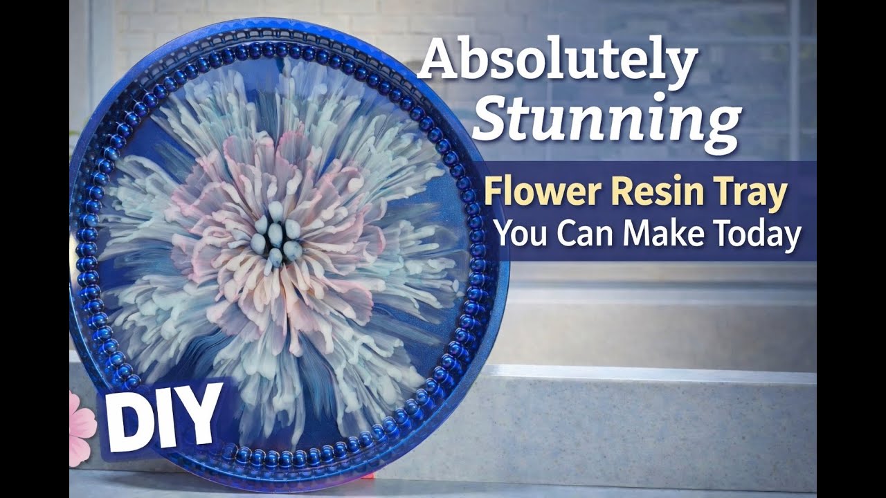 Absolutely Stunning Flower Resin Tray You Can Make Today
