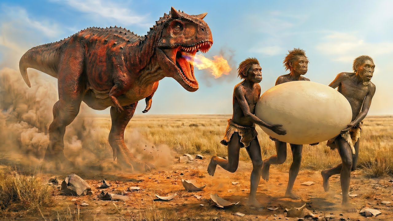 Ancient Survival Story | Early Human Faces Carnotaurus After Stealing Its Eggs