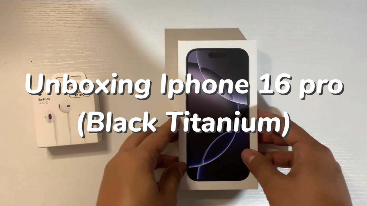 Unboxing Iphone 16 pro (Black Titanium) (AESTHETIC - RELAXING)