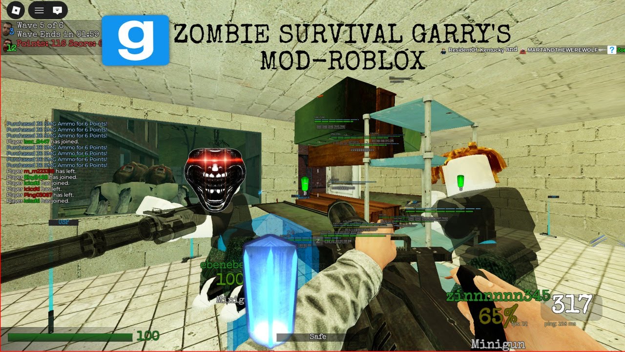 I Somehow Almost Managed To Win In Zombie Survival Garry's Mod... - Roblox