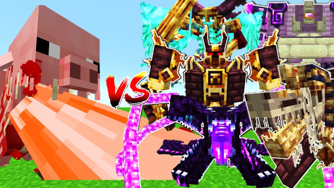 PIGZILLA  VS L_ENDER'S CATACLYSM BOSSES - MINECRAFT