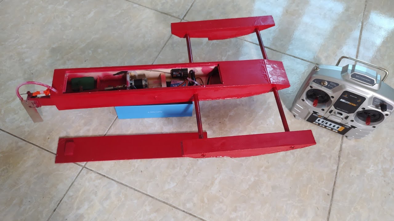 Chế thuyền rc rigger 60km/h bằng gỗ balsa V2