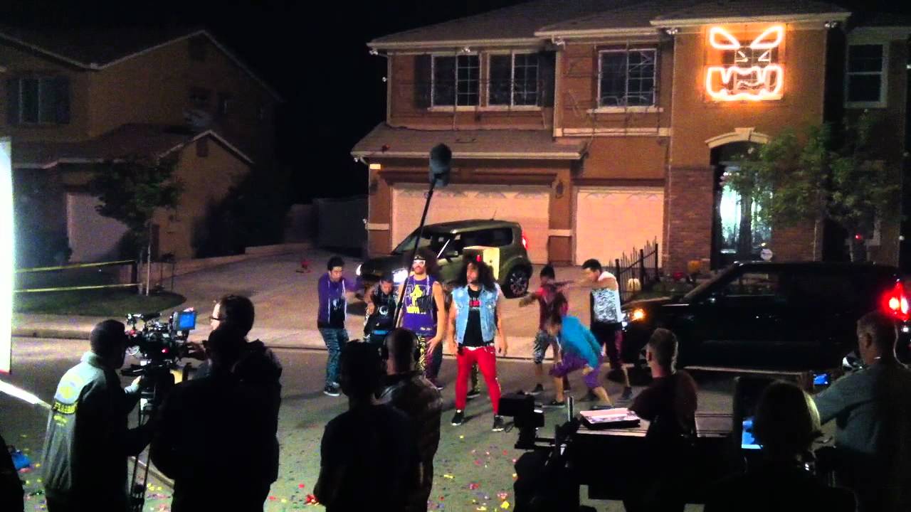 LMFAO Filming KIA Commercial At Riverside LMFAO Light House
