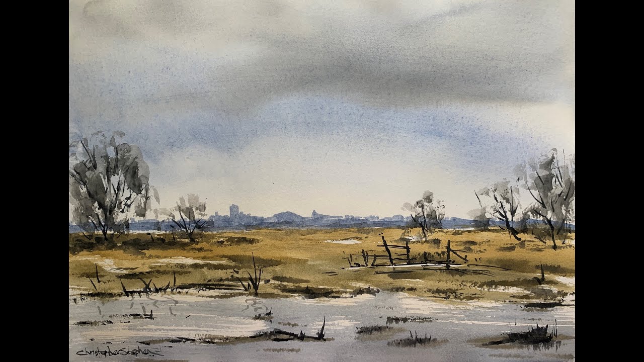 Painting on hot pressed watercolour paper / Watercolor demonstration
