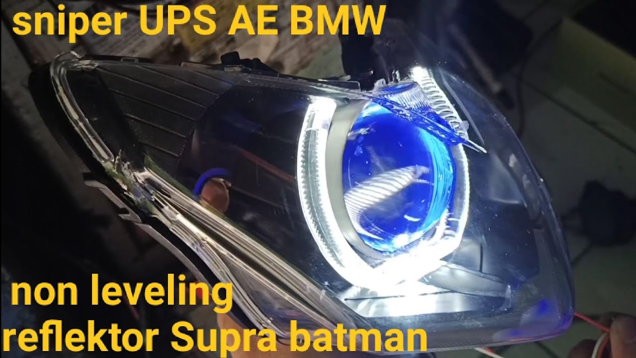 cara pasang proji biled sniper UPS di reflektor Supra batman non leveling