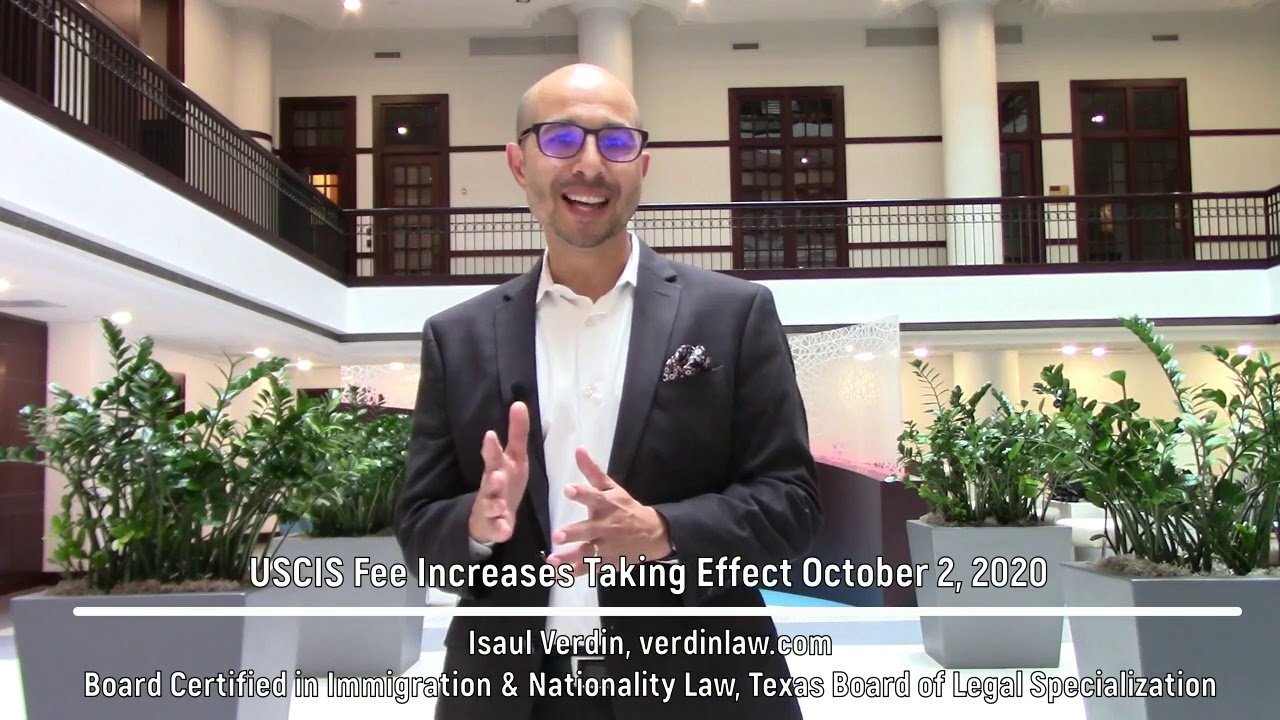 USCIS Fee Schedule Increases on Oct 2, 2020  #ImmigrationLawDallas