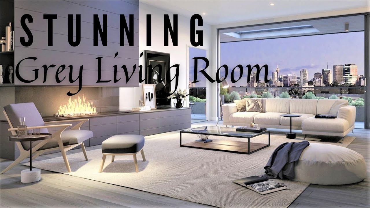 Stunning Grey Living Room Interiors | Modern Luxury Home Decorating Ideas